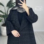 کت شانل بافت دار مشکی کد 748