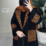 کت سوزندوزی مشکی نارنجی کد 733