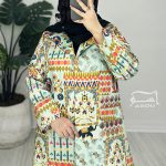 کت تافته ابریشم زری دوزی سبز