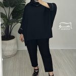 مانتو عبایی جلوبسته ابروبادی