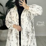 پالتو خز پتینه کلاهدار سفید