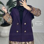پالتو فوتر طرحدار بنفش