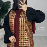 وست سوزندوزی زرشکی