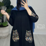 مانتو مشکی سوزندوزی