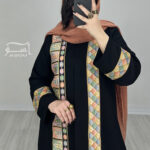 مانتو مشکی نوار سوزندوزی