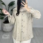 ست شومیز و شلوار کرم سبز