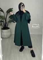 مانتو سبز راه راه بلند