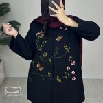 کت گلدوزی مشکی پروانه