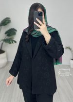 کت خامه دوزی مشکی کد 887 - تصویر 7