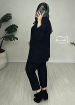 کت خامه دوزی مشکی کد 887 - تصویر 4