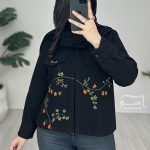 کراپ کت گلدوزی نارنج
