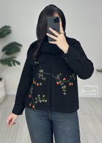 کراپ کت گلدوزی نارنج
