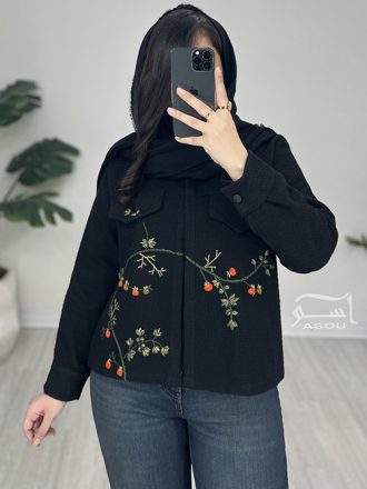 کراپ کت گلدوزی نارنج