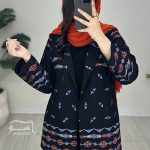 کت سوزندوزی مشکی لوزی