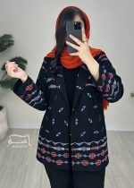 کت سوزندوزی مشکی لوزی