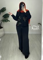 کراپ کت گلدوزی نارنج کد 882 - تصویر 2