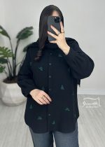 شومیز مشکی گلدوزی دستدوز کد 892 - تصویر 9