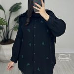 شومیز مشکی گلدوزی دستدوز