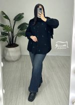 شومیز مشکی گلدوزی دستدوز کد 892 - تصویر 3