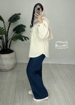 شومیز شیری راه راه کد 895 - تصویر 4