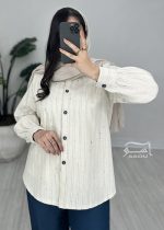 شومیز شیری راه راه کد 895 - تصویر 9