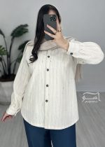شومیز شیری راه راه کد 895 - تصویر 7