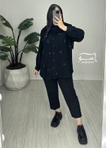 شومیز مشکی گلدوزی دستدوز کد 892 - تصویر 10