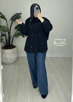شومیز مشکی گلدوزی دستدوز کد 892 - تصویر 6