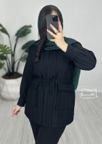 شومیز مشکی لیفه دار کد 896 - تصویر 6
