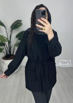 شومیز مشکی لیفه دار کد 896 - تصویر 10