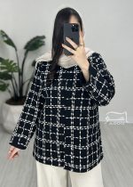 کت شانتون چهارخونه نواردوزی کد 898 - تصویر 9