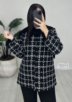 کت شانتون چهارخونه نواردوزی کد 898 - تصویر 7